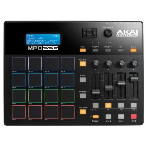 AKAI PRO MPD226, MIDI/USB-контроллер, 16 пэдов